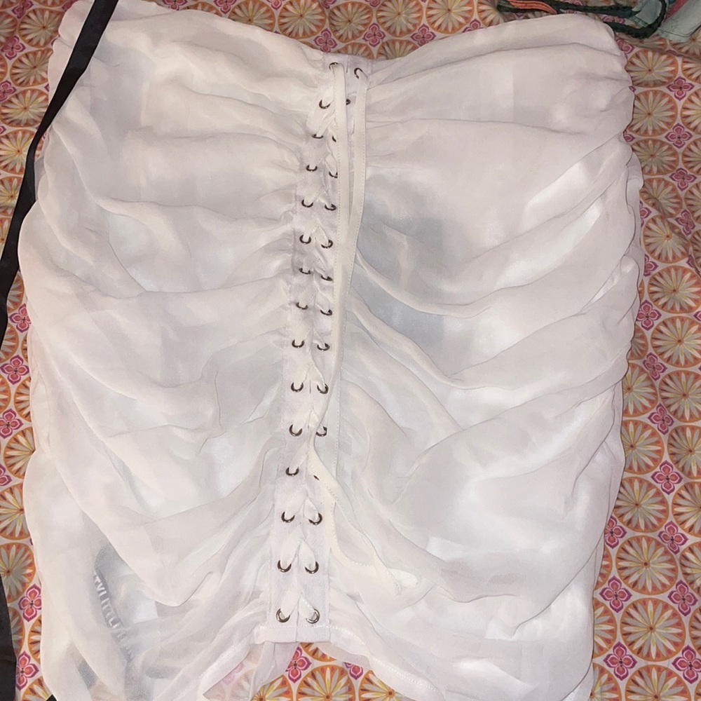 Lace up skirt